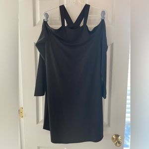 BCBG cold shoulder little black dress size Small